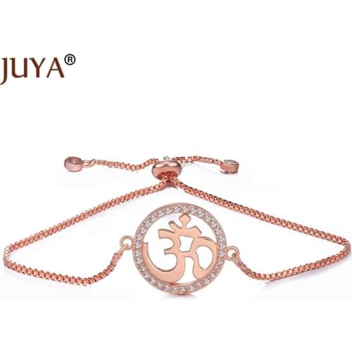 New India Hindu Buddhist Bracelet Adjustable Chain AUM OM Hinduism Bracelet Women Men Religious Symbol Bracelets Jewelry