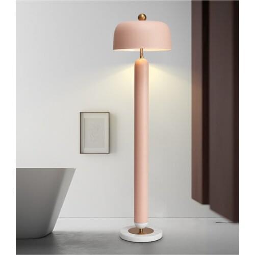 Nordic Pink And Green Warm Color Newest Modern Floor Light Designer Good Quality Metal E27 Stand Lamp For Living Room Big House