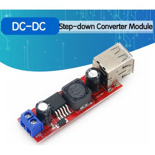 DC 6V-40V To 5V 3A Double USB Charge DC-DC Step-down Converter Module For Vehicle Charger LM2596 Dual USB