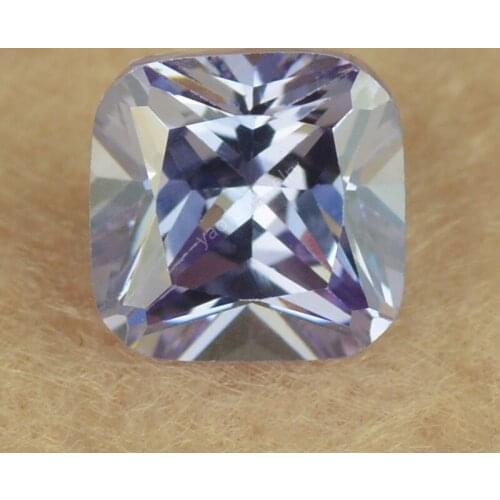Sale 3*3~15*15mm 5A Lavender Violet Square Cushion Shape Cut Loose Synthetic Cubic Zirconia CZ Stone Lab Made Gems For Jewelry