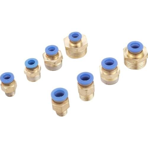 Garden 1/4" 1/8" 3/8" 1/2" Male Thread to 6mm 8mm Slip lock Connectors Micro Misting System Irrigation Joint Pneumatic Adapter