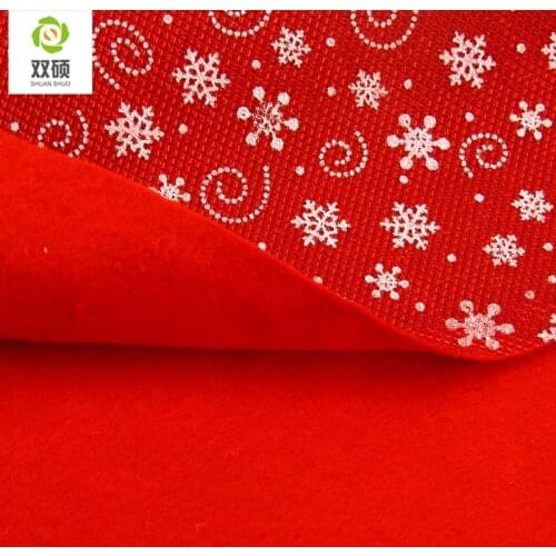 ShuanShuo Composite Fabric For New Year Christmas DIY Decoration Hat Bag Bell Doll Stocking Cloths A Half Meter 145*50cm