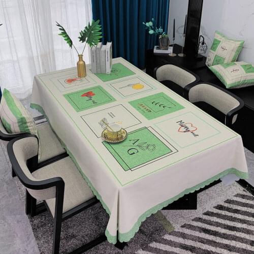 Tablecloth modern cloth waterproof and anti scald simple modern table table table mat rectangular tablecloth