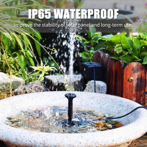 Solar Fountain Pump Water Pump Adjustable Solar Panel DIY Birdbath Fountain Pump Outdoor Water Fountain for garden decoration