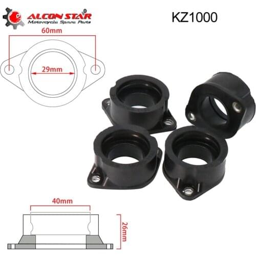 Alconstar 4Pcs Carburetor Carb Intake Manifold Boots For Kawasaki KZ1000 1981-1982 #16065-1135