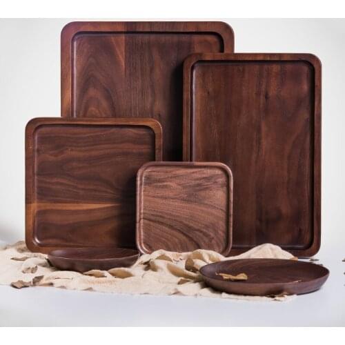 Japanese wooden tea tray Rectangular wooden tray Dinner tray Tea tray Solid wood tray