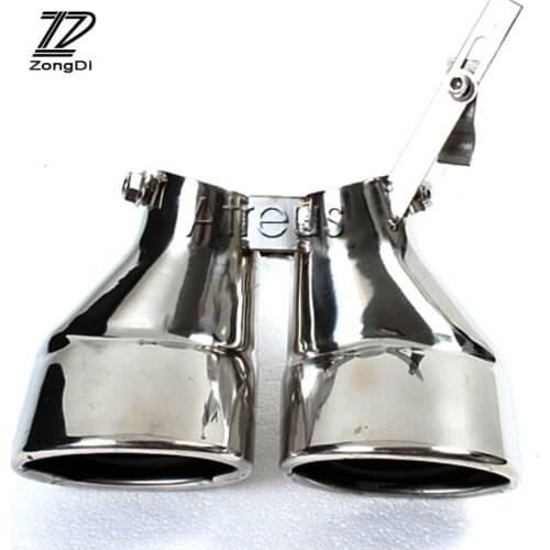 ZD 1pcs For Mercedes Benz W203 C240 C320 Accessories 2002 2003 2004 2005 Stainless Steel Car Exhaust Pipe Muffler Tips Tailpipe