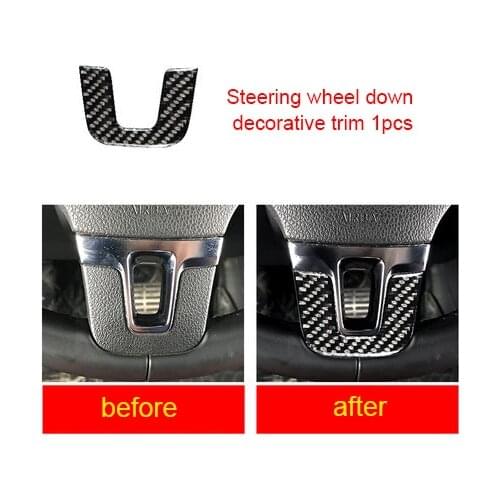 For Volkswagen Magotan 2012-2016 CC 2012-2018 passat B7 carbon fiber Steering wheel down decorative trim 1pc