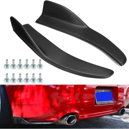 2Pcs Universal Car Rear Bumper Lip Winglets Side Skirt Extensions V7 Style Splitter Diffuser Protection Bright Rear Splitter Lip