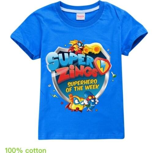 2020 Summer 100%cotton Tshirt Super Zings Serie 4 Kids T Shirt Cartoon Superzings Children T-shirt Boys Girls Toddler Tees Tops