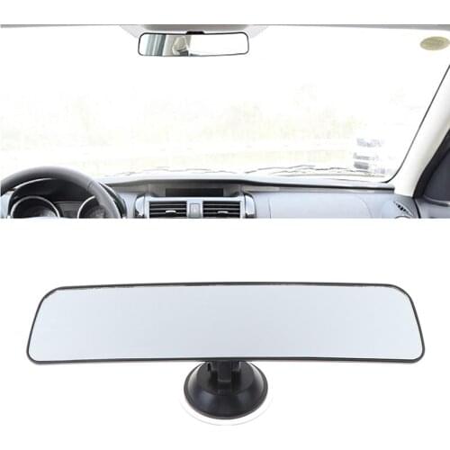 28*6cm Wide Angle Rear View Mirror with Suction Installation Car Interior Mirrors Rearview Mirror Panoramic Rear View Mirror