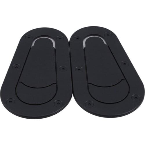 ABS Buitenkant Auto Oil Cover Decoration Matte Black Carbon Fiber Styling Olie Cover Decoratie 1 Pair