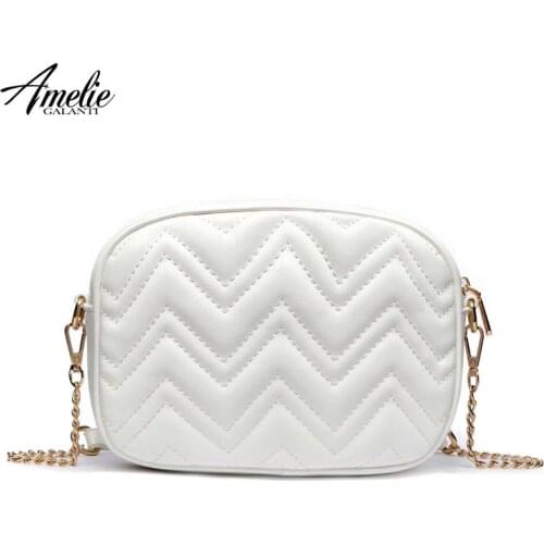 AMELIE GALANTI small fragrant rhombus chain bag Shoulder Crossbody Bag Gentle show temperament 2020 new fashion Summer must-have