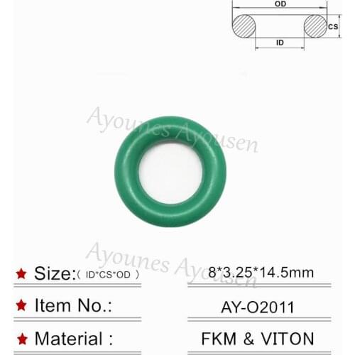 Free shipping 100pieces rubber oring seal 8*3.25mm for nissan car fuel injector repair kits (AY-O2011)