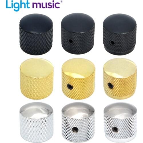 Free Shipping 6MM Metal Dome Tone Guitar Volume Tone Knobs Potentiometer Control Knobs For Electric Guitar Bass
