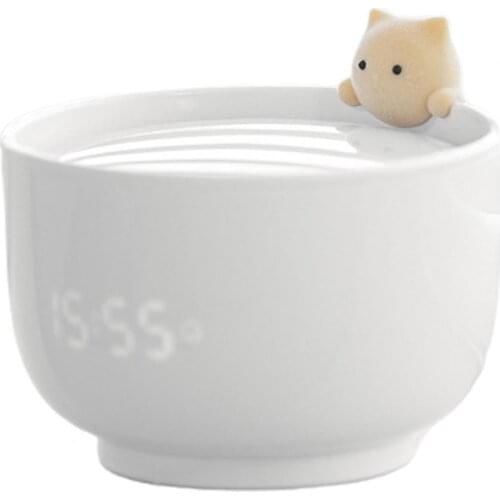 Alarm Clocks USB Powered Cats Teacup ABS LED Night Light Digital Clock for Desk