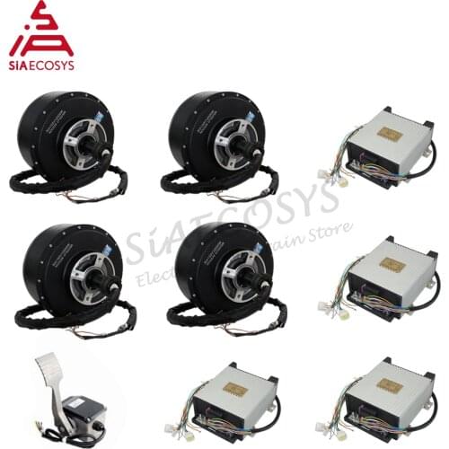 SiAECOSYS QS 4wd 12000W V4 96V 146kph hub Motor with SIAPT96800 controller power train kits for High Power electric car