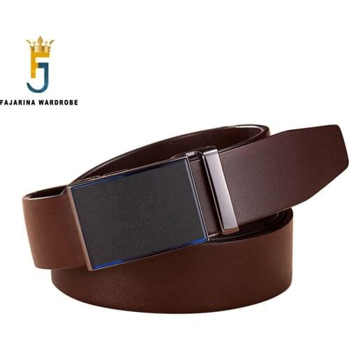 FAJARINA Formal Style Belt Automatic Quality Cow Genuine 3.5cm Width Belts for Men Mens Pure Solid Cowhide Leather N17FJ973