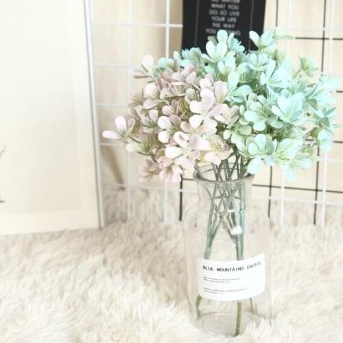 5PCS Simulation Flower Blossom Grass Artificial Flower Home Furnishing Decoration Hand The Flower Road Decorated Wall