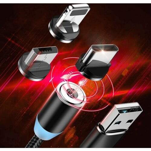 Magnetic Cable Fast Charging Micro USB Type C Cable For iPhone Samsung Xiaomi Mobile Phone Magnet Charger USB Cord Wire 1m