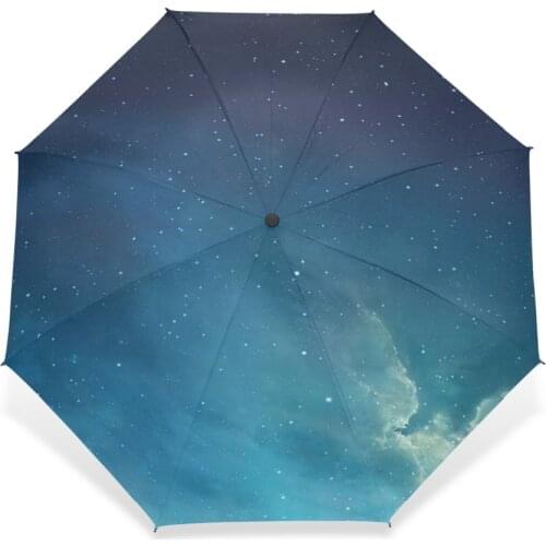 Milky Way Galaxy Umbrella Rain Women Folding Umbrellas Starry Night Umbrella Female Sunny Parasol Sky Paraguas
