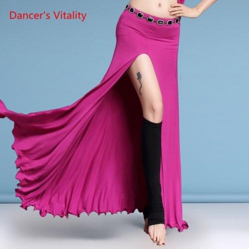 Modal Clothing Womens Dancewear long maxi skirts skirt belly dance Side slit