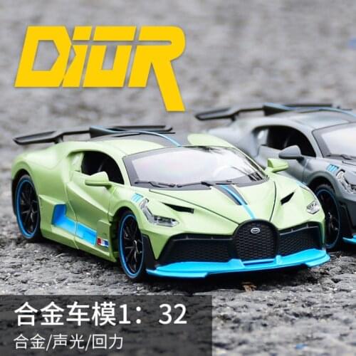 2020 new 1:32 Simulation Bugatti Divo alloy car model childrens toy car Childrens gift Simulation racing car