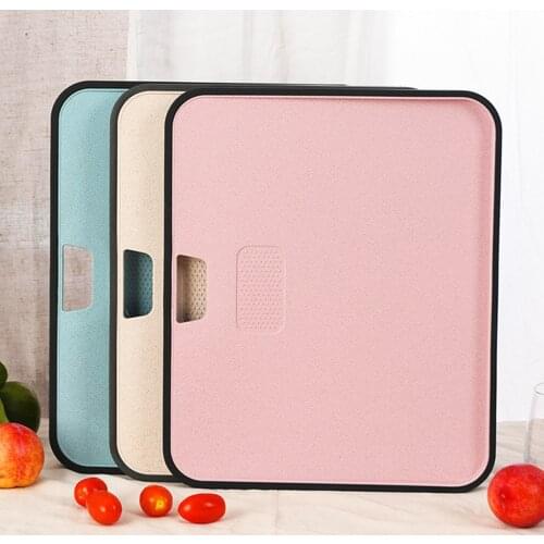 XYj Cutting Board Set Wheat Plastic Chopping Mat Save Space Pink Yellow Blue Vegetable Fruit Cutter Kitchen Cooking Tools