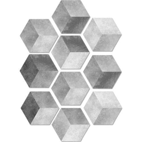 10pcs Self Adhesive PVC Ceramic Tile Stickers Kitchen Decorative Sticker Waterproof Wall Sticker Art Diagonal Floor Stickers