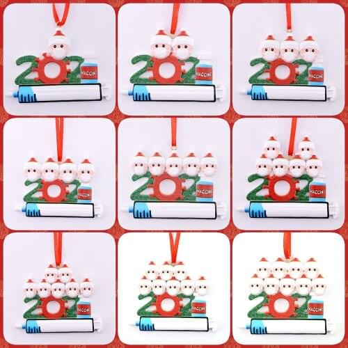 2021 New DIY Christmas Decorations Handwritten Name Doll Snowman Christmas Tree Hanging Pendant Christmas Ornaments for Home