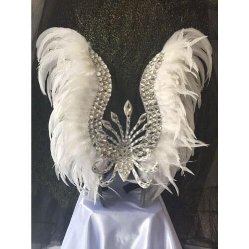 Feather clothing Stage performance catwalk carnival Headdress flower pubs party Mens wear womens clothing