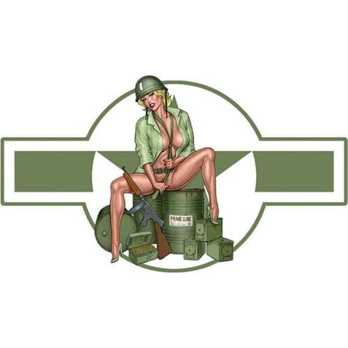 Personality Pin Up US ARMY Sticker Funny Car Styling Auto Motor Vinyl Graphic Car Stickers Waterproof Decals Apply To Car Door