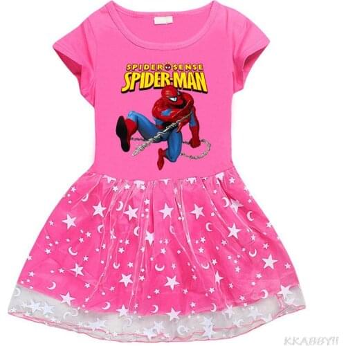 Disney SpiderMan Girl Dress Baby Party Princess Dress For Baby Newborn Clothes kids dresses for girls