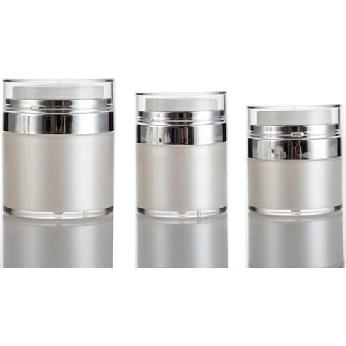 15/30/50g Portable Travel Refillable Bottles Empty Acrylic Vacuum Sealed Jar Skincare Cream Lotion Bottle Cans Container