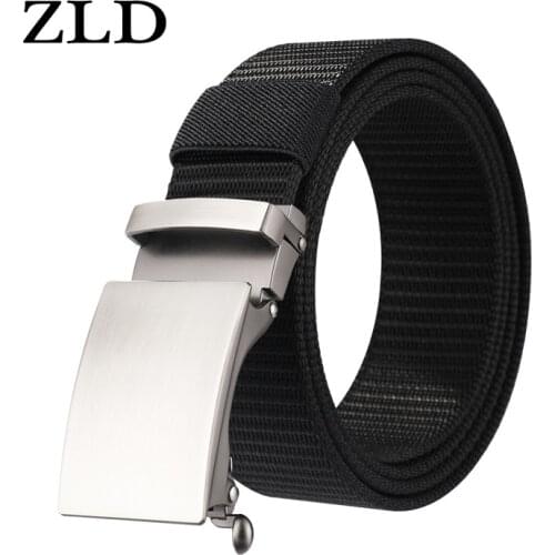 ZLD New toothless automatic buckle alloy mens casual belt outdoor all-match nylon business fashion woven hypoallergenic belt