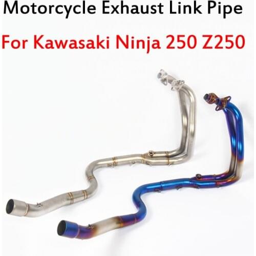 Slip On Motorcycle Exhaust Modified Escape Front Middle Link Pipe For Kawasaki Ninja 250 Ninja 300 Z250 Z300 2008-2017 Years