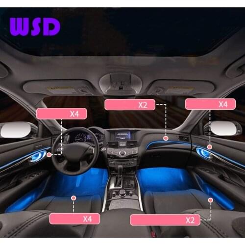 LED ambient light for Infiniti Q70 interior lights, 64-color door panel lights, door light guide strips, original installation