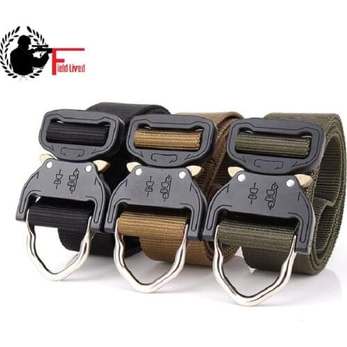 TACTICAL BELT SWAT Combat Heavy Duty Knock Off Men US Soldier Military Equipment Army Gear Belt Training Nylon Waistband metal