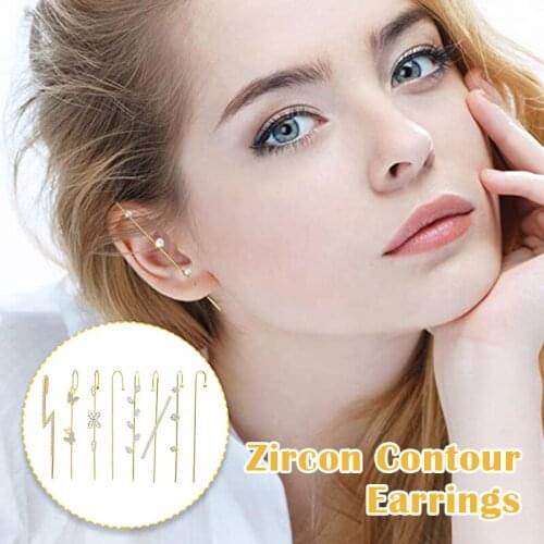 Ear Crawler Earrings Ear Cuff Wrap Hook Earrings Decorations For Women TT@88