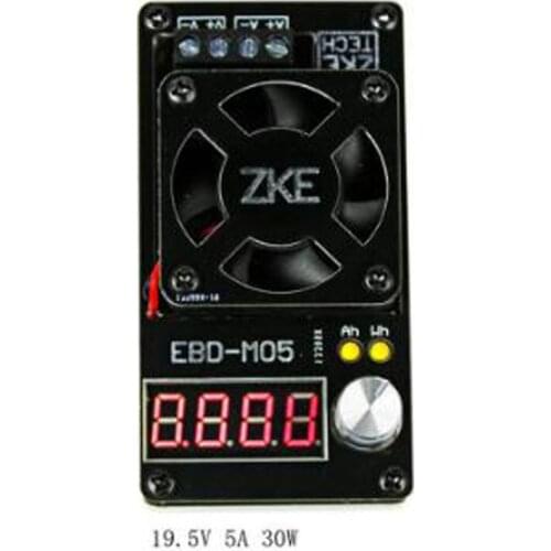 EBD-M05 Mini Electronic Load Tester Battery Capacity/Power Bank/Charger and Mobile Power Test Equipment 0.1-19.5V 5A 30W