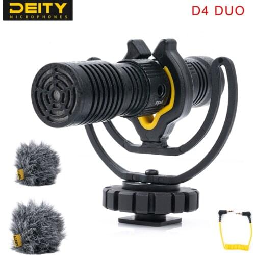 Deity V-Mic D4 Duo Patented Dual Capsule Microphone микрофон Dual Cardioid Microphone Aluminum TRS 3.5MM for sony Vlog Video Stu