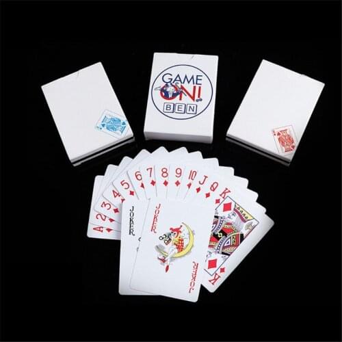 1 deck PVC Waterproof Playing Cards Wearproof Plastic Poker Bar Board Game White Card