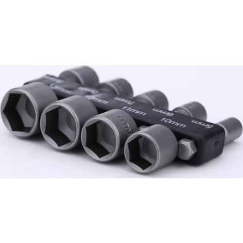 1 Set of 9 Pieces 1/4-Inch Hex Shank Magnetic Power Nut Driver Metric (5mm - 13mm)