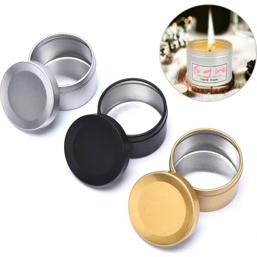 1pc Round Aluminum Tin Tea Light Cups Empty Case Candle Wax Containers Candle Mold DIY Wax Candles Tealight Accessories