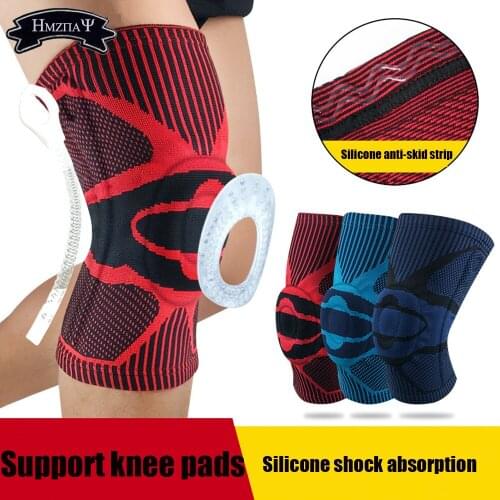 1 Sports Knee Pad Pat Bone Protector Support Silicone Spring Knee Pads Basketball Running Fitness Training Pad Knee Pads