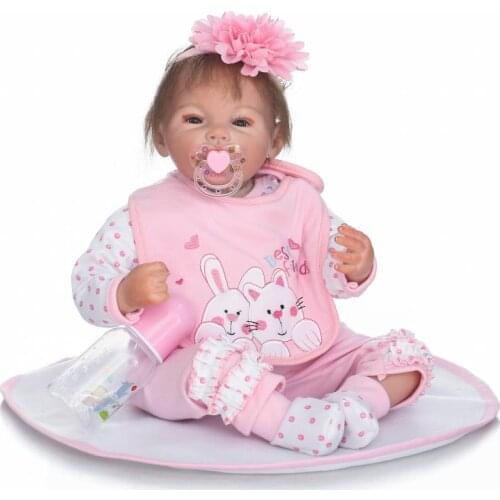20"Reborn silicone Baby Dolls Toy real looking menina babies children lovely Birthday handmade Xmas Gift Play House Bonecas