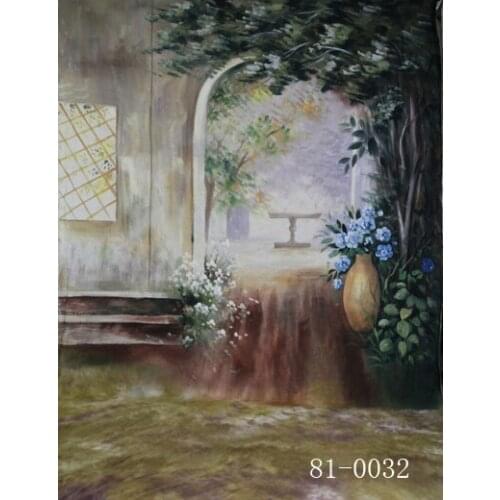 2017 10*20ft Hand Painted Muslin photography background wedding 81-0032, scenic spring flower photography backdrops