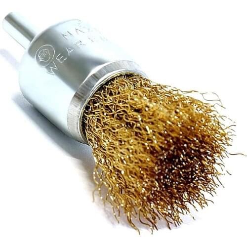 25mm Brass Wire Brush End Wire Brushes 6mm Shank Crimp Cup Set For Drill Rust Removal Tool