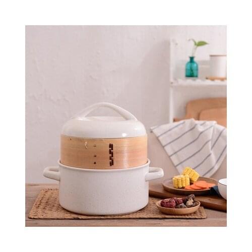 4L Japanese Style Steamer Ceramic Casserole Soup Hotel Kitchen Household Stone Pot High Temperature Open Fire Steamer Soup Pot
