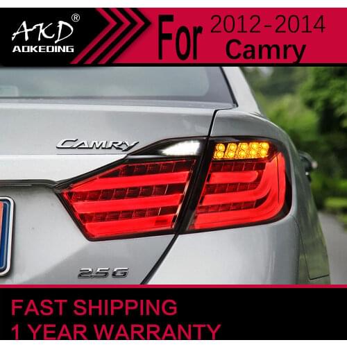 AKD Car Styling Tail Lamp for Toyota Camry V50 Tail Lights 2012-2014 LED Tail Light Signal LED DRL Stop Rear Lamp Accessories